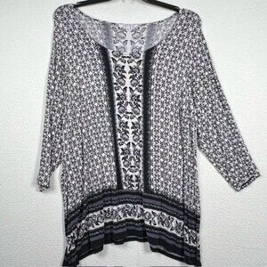 Rose+Olive Womens Pull-over Tunic 3/4 Sleeve Plus Size 2X